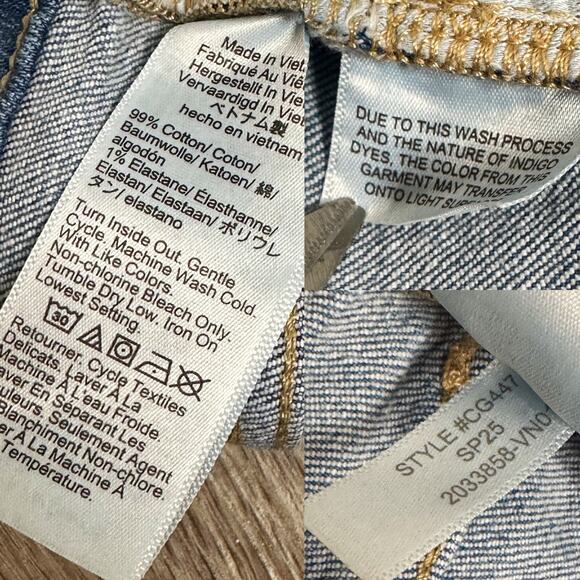 J.Crew 2025 Classic Wide-Leg Blue Denim Jeans Cotton Light Wash Size 30 Womens - Picture 14 of 14